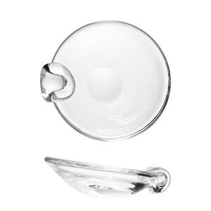 1950s Vintage Mid-century Steuben Sloped Crystal Catchall Ashtray Dish Bowl 7”